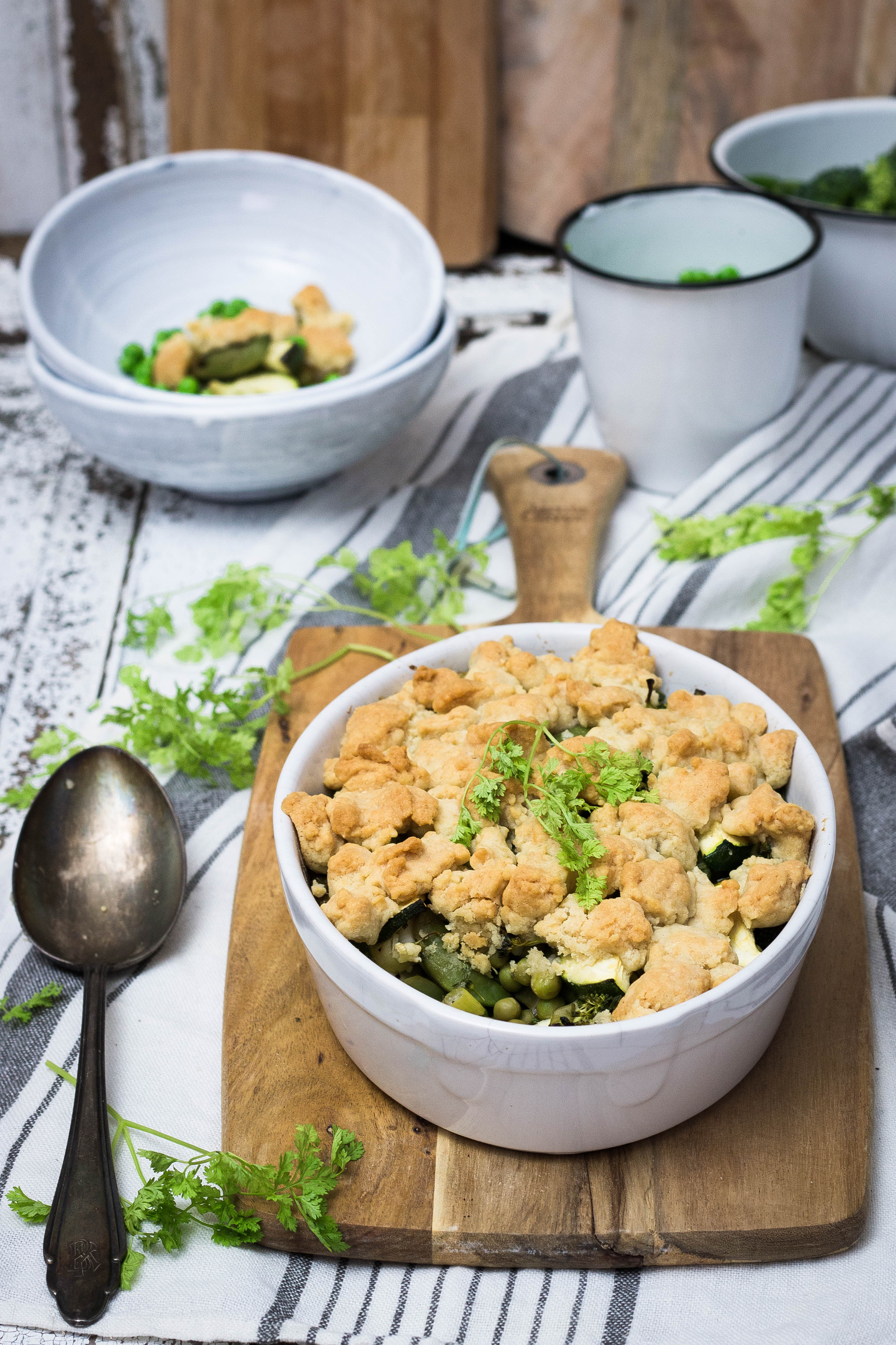 Frühlingsgemüse Crumble von der "Seelenschmeichelei"