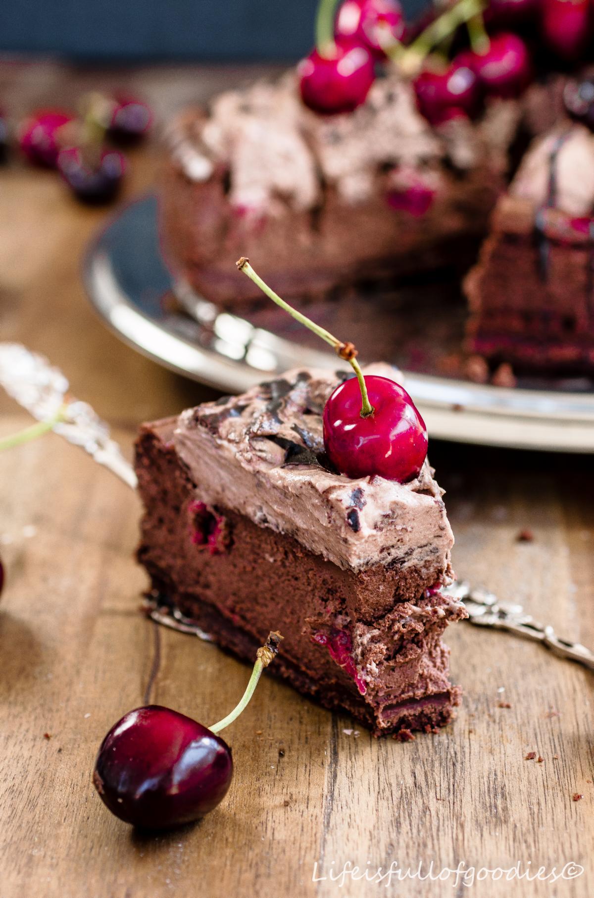 Chocolate Cherry Cheesecake für "Herzfutter"
