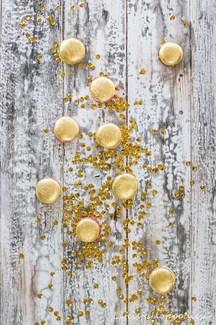 Macarons mit echtem Blattgold von Sweet Couture