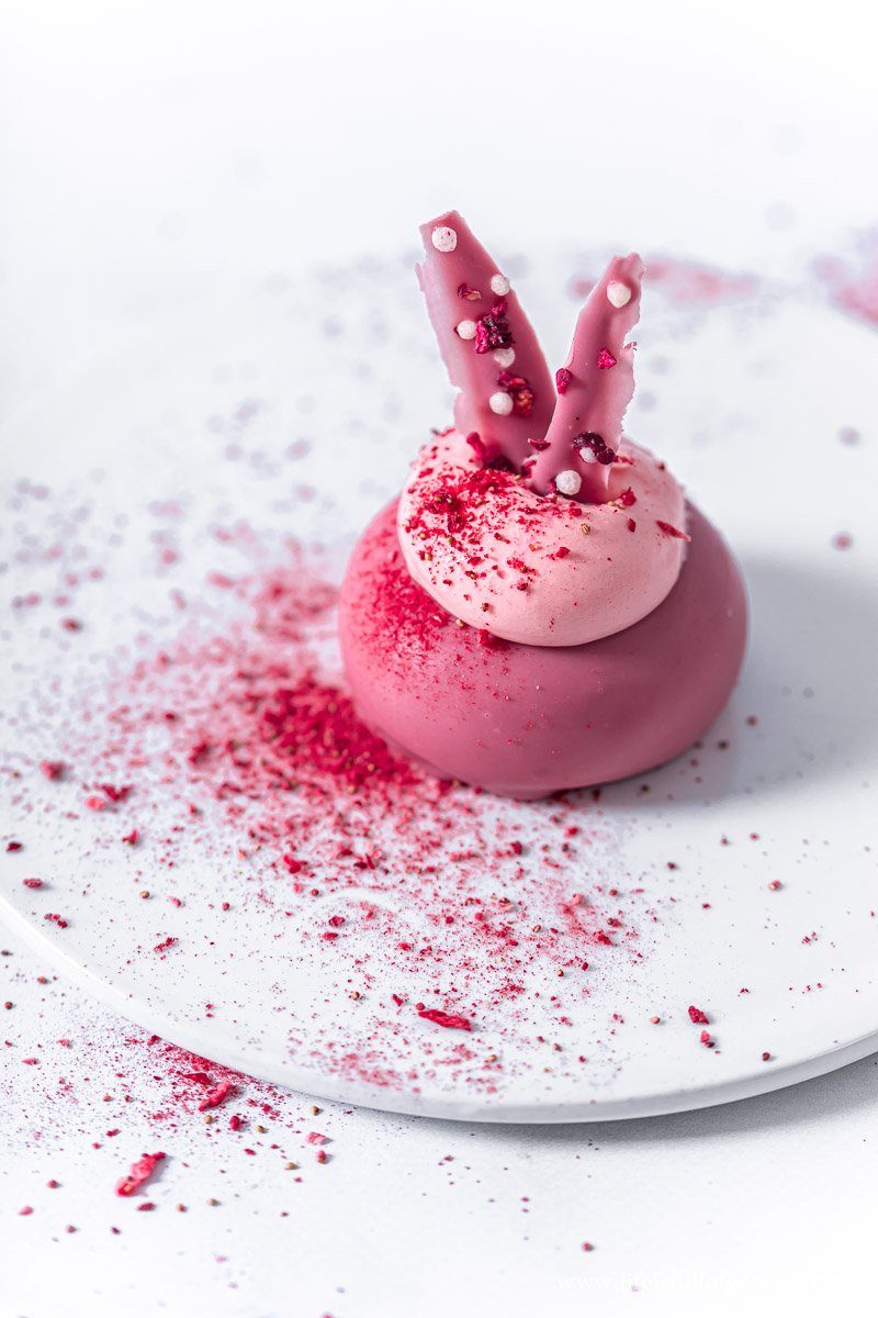 Pink Bunny Törtchen - Erdbeermousse und Ruby Schokolade
