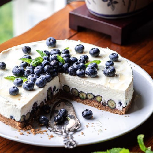 No Bake Blueberry Cheesecake