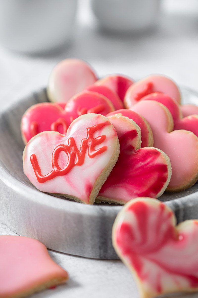 Herz Kekse zum Valentinstag