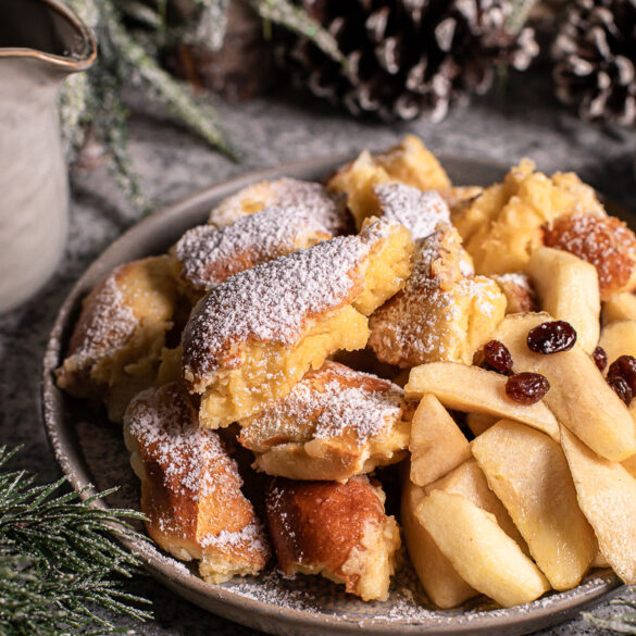 Kaiserschmarrn ohne Fett mit Apfelspalten | Life Is Full Of Goodies