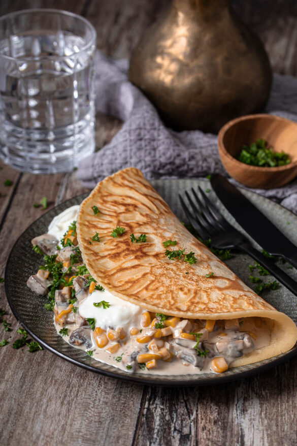 Gefüllte Pfannkuchen mit Pilzen | Life Is Full Of Goodies
