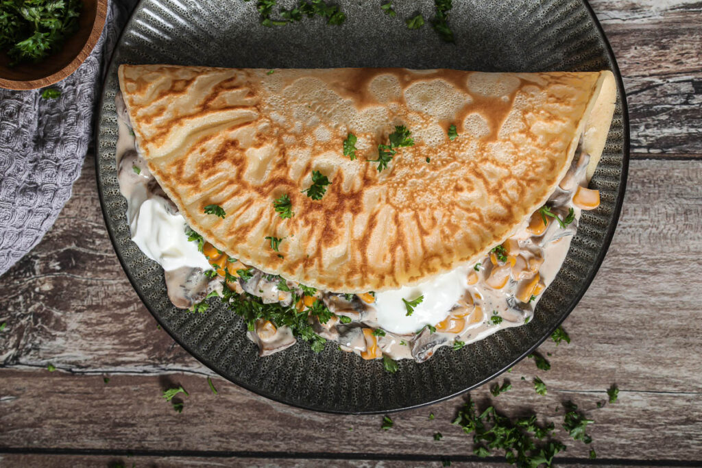 Gefüllte Pfannkuchen mit Pilzen | Life Is Full Of Goodies
