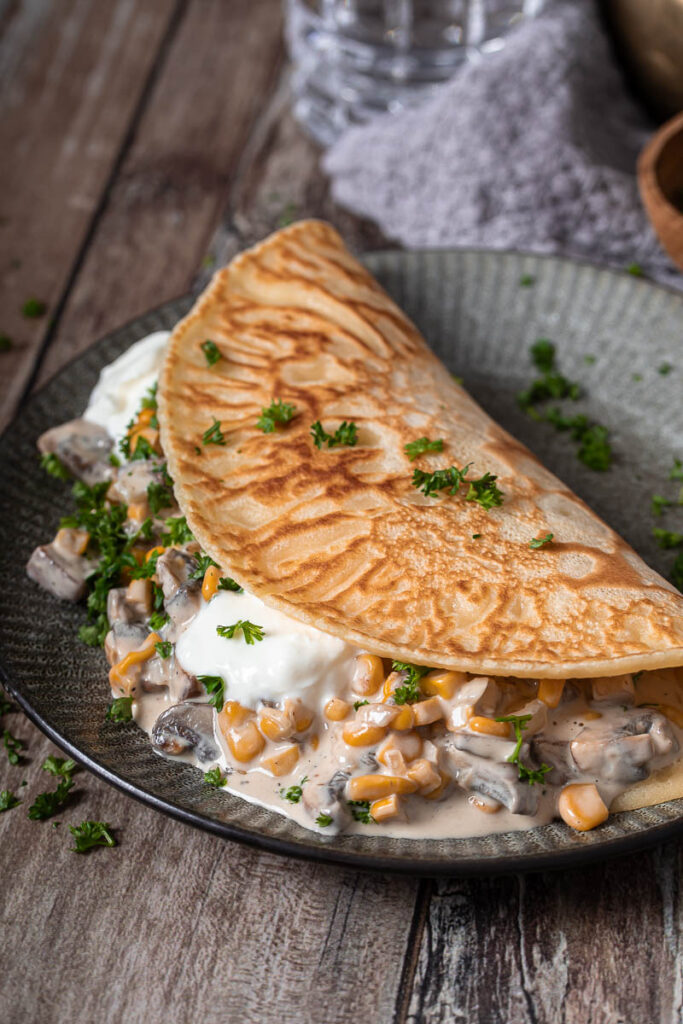 Gefüllte Pfannkuchen mit Pilzen | Life Is Full Of Goodies