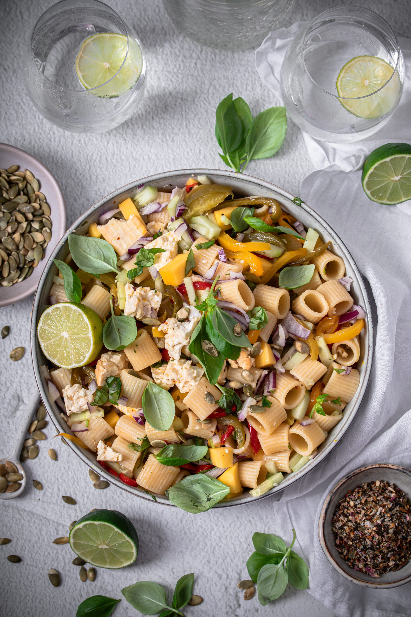 Lauwarmer Nudelsalat