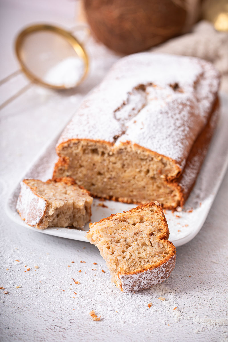 Kokos-Bananenkuchen im Detail