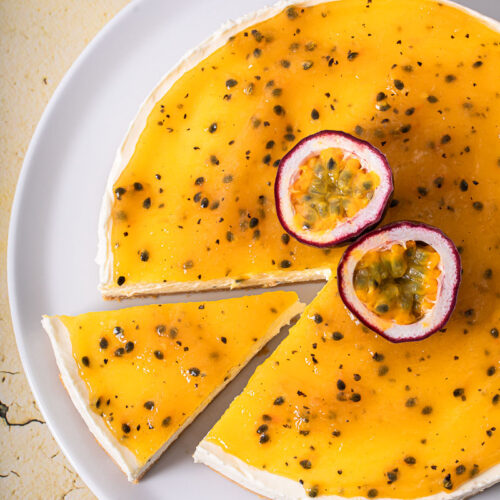 Mango-Maracuja Cheesecake ohne Backen