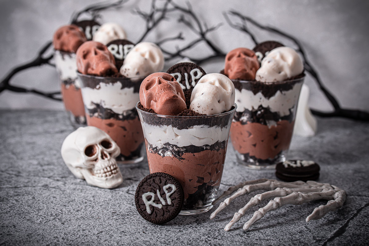 Nachtisch Totenköpfe